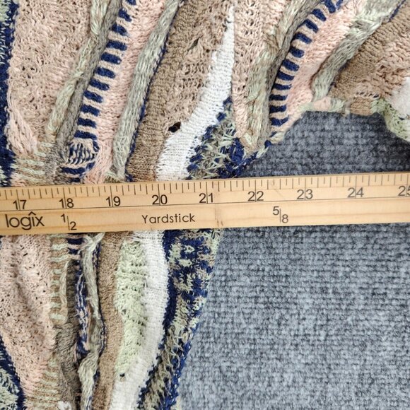 COOGI Classic Australia Medium Long Sweater Women Knit Intricate Cotton Linen - Picture 9 of 16